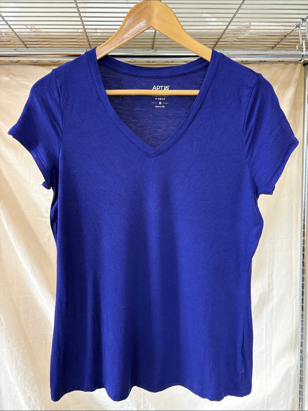 Apt. 9 Short Sleeve V-Neck Top - Blue
